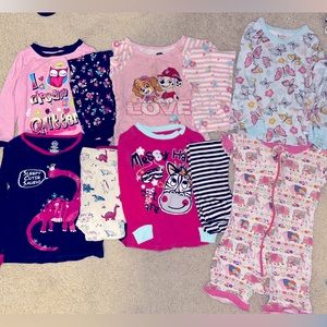3T Toddler Girl PAJAMA BUNDLE